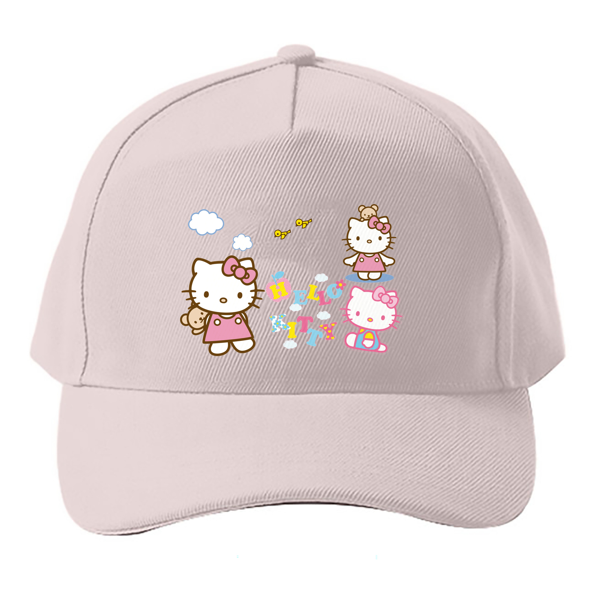 （画像用） Hello Kitty ハローキティ ベースボールキャップ 綿100％ 男女兼用 帽子 スポーツ